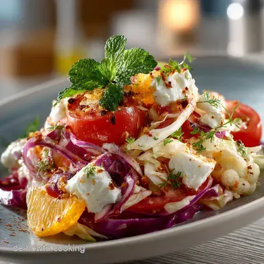 Authentischer Griechischer Krautsalat Leicht Zitronig Einfach Rezeptkarte