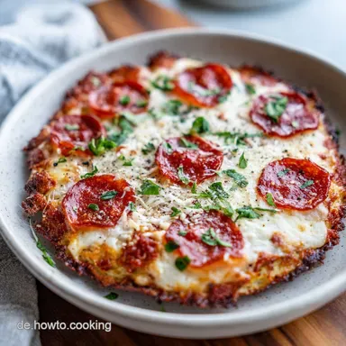 Rezeptlow Carb Sch&uuml;ttelpizza: Herzhaft Gebacken in 45 Minuten Rezeptkarte
