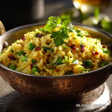 Matar Pilau Rezept So gelingt Indischer Erbsenreis garantiert locker Rezeptkarte