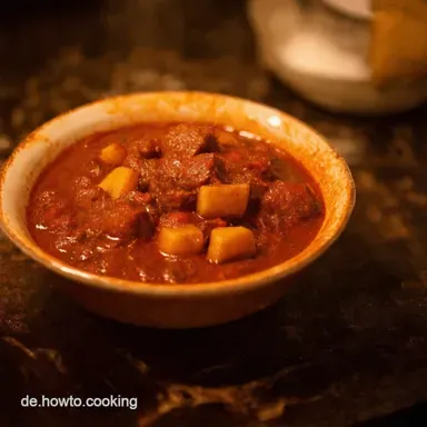 Original Gulasch Rezept wie von Oma So gehts Rezeptkarte