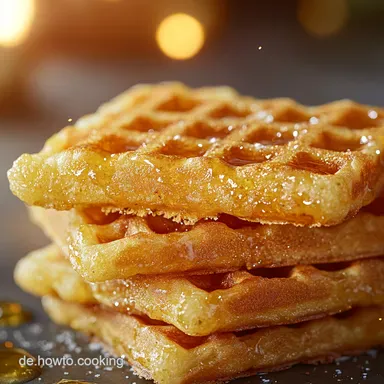 Omas Waffelrezept Einfach Goldbraun wie vom Jahrmarkt Rezeptkarte
