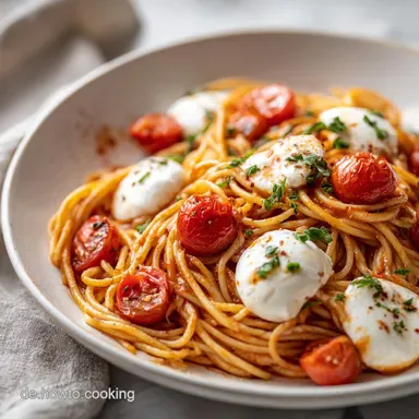 One Pot Pasta Tomate Mozzarella in 17 Min Rezeptkarte