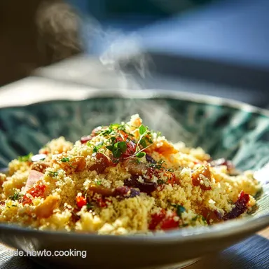 Orientalischer Couscous Salat: Aromatisch, leicht und perfekt f&uuml;rs Grillfest Rezeptkarte