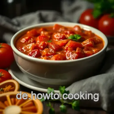 Authentische Italienische Tomatensauce aus frischen Tomaten Rezeptkarte