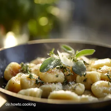 Gnocchi Rezept: Die samtenen Kartoffelkl&ouml;&szlig;chen mit Salbei-Butter Rezeptkarte