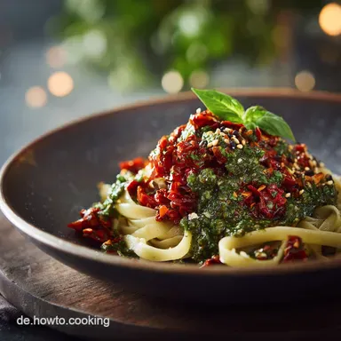 Pesto Rosso Rezept: Sizilianischer Genuss in nur 10 Minuten Rezeptkarte