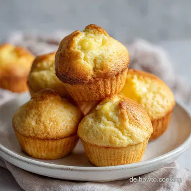 5-Minuten-Muffins mit 400 g Quark und Vanillepudding in 30 Min Rezeptkarte