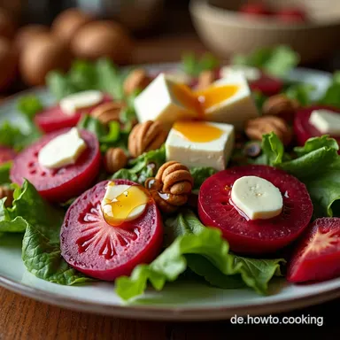 Rote Bete Salat mit Feta Mein liebstes einfaches Rezept HonigBalsamico Rezeptkarte
