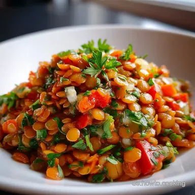 Roter Linsensalat: Einfach und Schnell in 15 Minuten Rezeptkarte