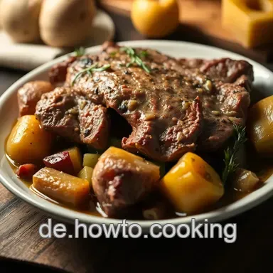 Saftiger Rinderbraten aus dem R&ouml;mertopf &ndash; Ein Familienfavorit Rezeptkarte