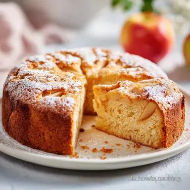 Saftiger Veganer Apfelkuchen f&uuml;r 12 Portionen Rezeptkarte