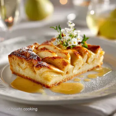 Apfelkuchen: Saftiger Versunkener Klassiker f&uuml;r den Kaffeetisch Rezeptkarte