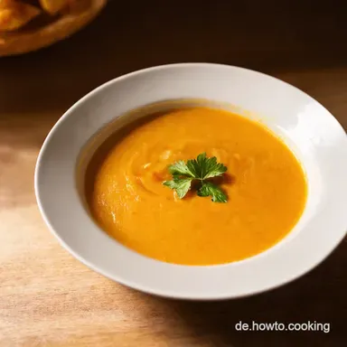 Kürbissuppe mit Süßkartoffeln Mein HerbstSeelenwärmer Rezept Rezeptkarte