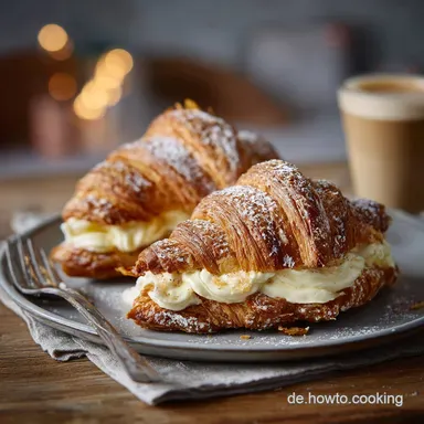 KonfettiAlarm Schnelle Croissants mit cremiger F&uuml;llung Fertig in 30 Min Rezeptkarte