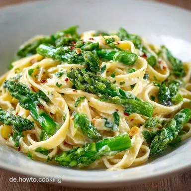 Schnelle Spargel Pasta in 25 Minuten Rezeptkarte
