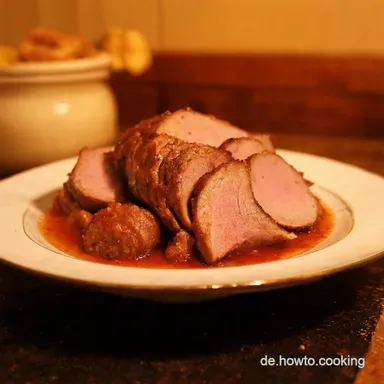 Sonntagsessen Rezept Schweinebraten wie bei Oma Einfach lecker Rezeptkarte