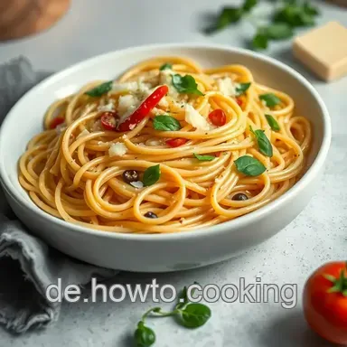 Fix Aglio e Olio + Chinakohl: Einfach, schnell & saulecker! Rezeptkarte