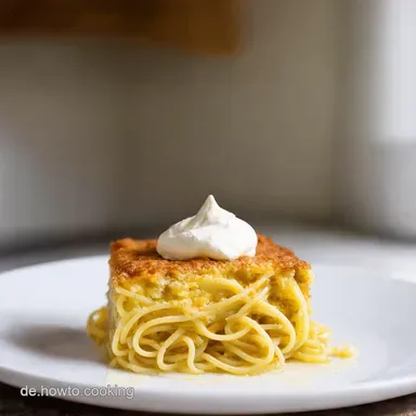 Spaghettieis Kuchen mit Mascarpone Sommerlicher EisdielenTraum Rezeptkarte