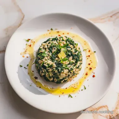 Spanakorizo Griechischer Spinat Reis: Traditionell in 40 Minuten Rezeptkarte