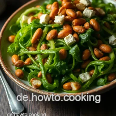 Frischer Spargelsalat mit Balsamico-Dressing und ger&ouml;steten Mandeln Rezeptkarte