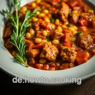 Einfach Gef&uuml;llte Paprika - Herzlicher Genuss aus Th&uuml;ringen! Rezeptkarte