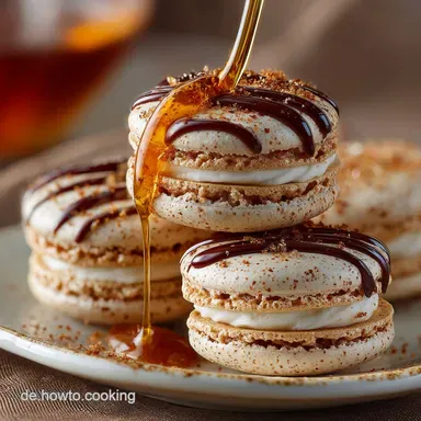 Himmlische Toffee Macarons Perfektes SalzigKaramell Rezept Rezeptkarte