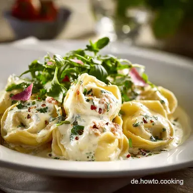 Tortellini alla Panna Klassisches Rezept 25 Min Cremig unwiderstehlich Rezeptkarte