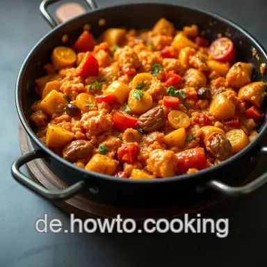 Traditionelle Paella Pfanne: Ein Fest der Aromen für Zuhause Rezeptkarte