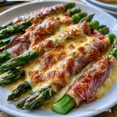&Uuml;berbackener Gr&uuml;ner Spargel in 30 Min Rezeptkarte