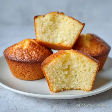 Vanillepudding Quark Muffins f&uuml;r 12 St&uuml;ck: Goldgelb gebacken Rezeptkarte