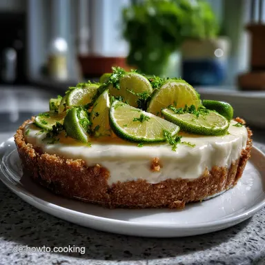 Vegan Key Lime Pie glutenfree: Cremig & Spritzig Rezeptkarte