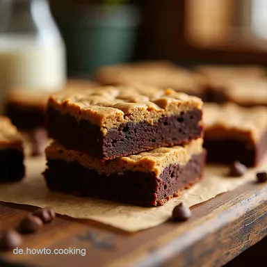 Double Layer Vegan Brookies Das ultimative SchokoGlück für den Sonntagskaffee Rezeptkarte