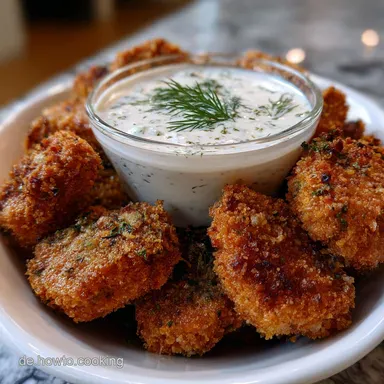 Vegane FischNuggets mit DillDip Vegetarische mahlzeiten: Ultra-Knusprig Rezeptkarte