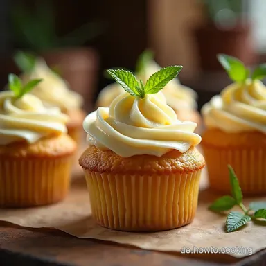 Saftige Vegane Karottenkuchen Cupcakes mit MandelFrosting Rezeptkarte