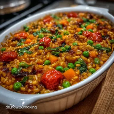 Vegane Paella: Herzhaftes Aromenwunder mit Socarrat Rezeptkarte