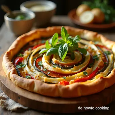 Knusprige Vegane Spiral Tarte mit Kr&auml;uterCashewF&uuml;llung Rezeptkarte