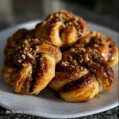 Cinnamon Knots Vegan Twisted Buns: Einfaches Hefegeb&auml;ck Rezeptkarte
