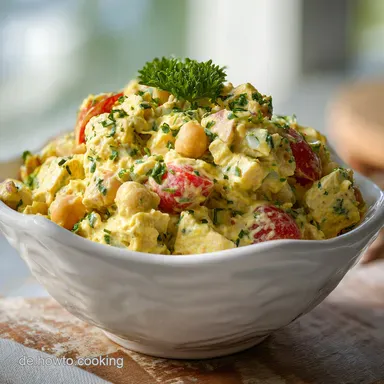 Veganer Eiersalat mit Tofu f&uuml;r 4 Portionen in 15 Minuten Rezeptkarte