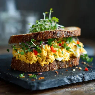 Cremiges KichererbsenSandwich In 10 Minuten zum veganen Eiersalat Rezeptkarte