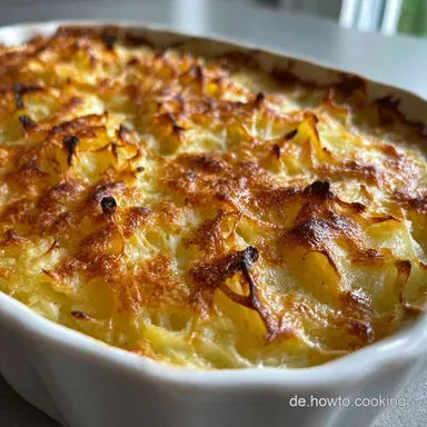 Vegetarischer Kartoffelauflauf f&uuml;r 5 Portionen Rezeptkarte