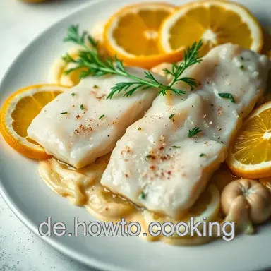 Einfaches Zitronen-Kr&auml;uter-Fischgericht f&uuml;r deine Speisekarte Rezeptkarte