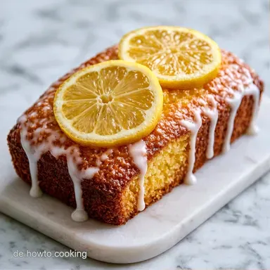 Zitronenkuchen Kastenform mit Glasur Rezeptkarte
