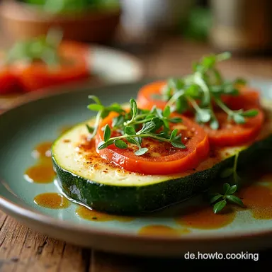 Omas Geheimnis Eingelegte Zucchini ssauer Sommer im Glas Rezeptkarte