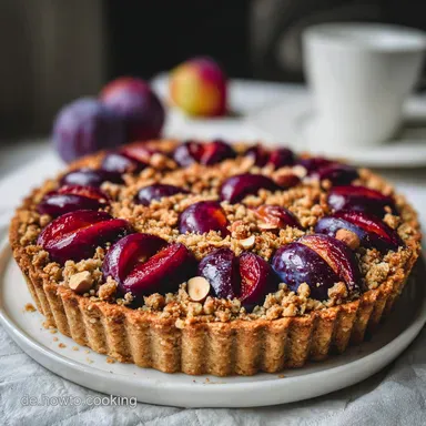 Zwetschgentarte mit Streuseln: Saftige Zwetschgen & Nuss-Streusel Rezeptkarte