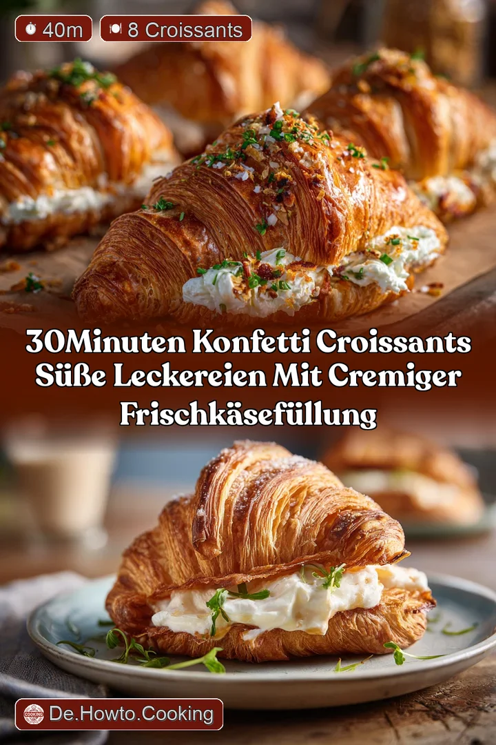 30Minuten Konfetti Croissants S&uuml;&szlig;e Leckereien mit cremiger Frischk&auml;sef&uuml;llung