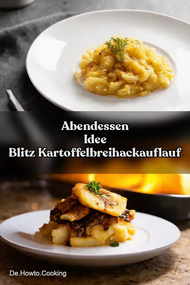 Abendessen Idee Blitz KartoffelbreiHackAuflauf