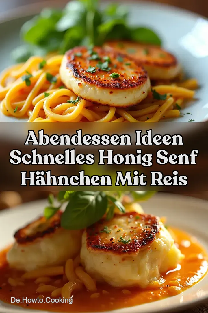 Abendessen Ideen Schnelles Honig Senf H&auml;hnchen mit Reis