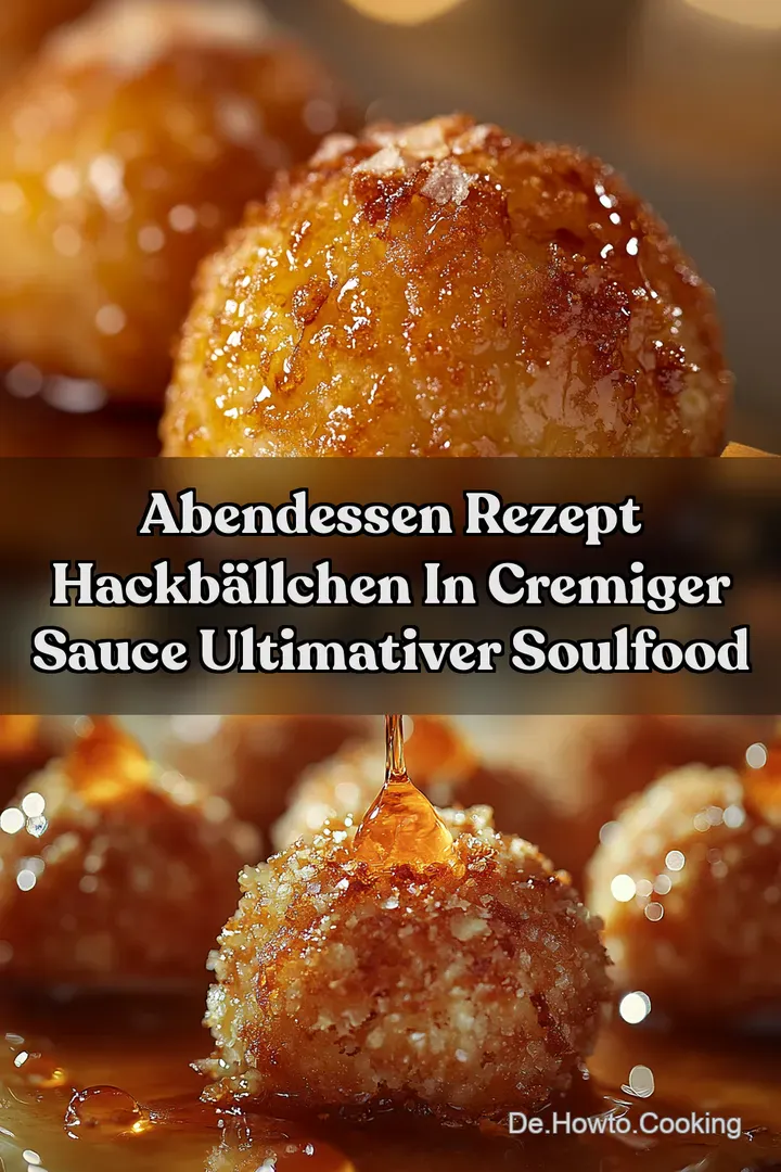 Abendessen Rezept Hackbällchen in Cremiger Sauce Ultimativer Soulfood