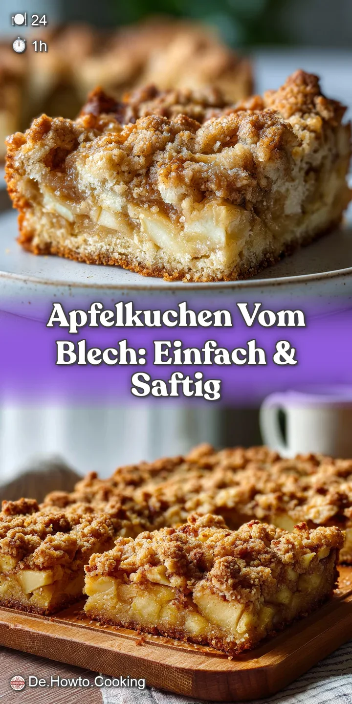 Close-up of a juicy apple piece peeking through a mound of sweet, crumbly streusel topping on a freshly baked cake. Warm a...