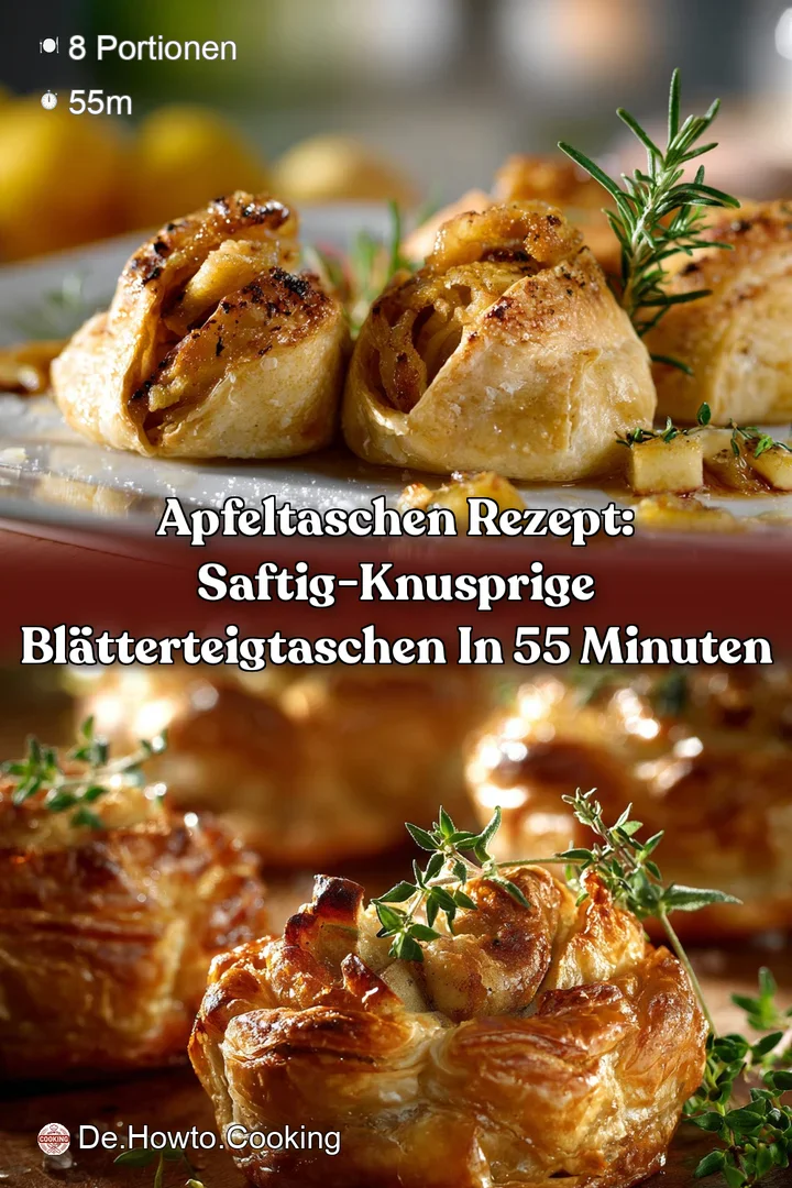 Apfeltaschen Rezept: Saftig-knusprige Bl&auml;tterteigtaschen in 55 Minuten